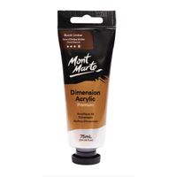 Mont Marte Dimension Acrylic Paint 75ml Tube - Burnt Umber- main image