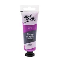 Mont Marte Premium Fluoro Acrylic Paint Tube 50ml - Purple- main image
