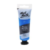 Mont Marte Premium Fluoro Acrylic Paint Tube 50ml - Blue- main image
