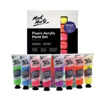 Mont Marte Premium Paint Set - Fluro Acrylic Paint 8pc x 36ml- main image