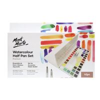 Mont Marte Premium Paint Set - Watercolour Half Pan w/Water Brush 40pc- main image