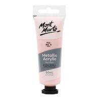 Mont Marte Metallic Acrylic Paint 50ml - Pink- main image