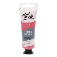 Mont Marte Metallic Acrylic Paint 50ml - Magenta- main image