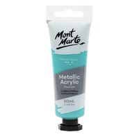 Mont Marte Metallic Acrylic Paint 50ml - Phthalo Green- main image