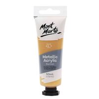 Mont Marte Metallic Acrylic Paint 50ml - Gold- main image