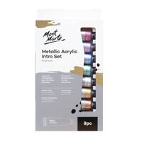 Mont Marte Premium Metallic Acrylic Paint Intro Set 8pc x 18ml- main image