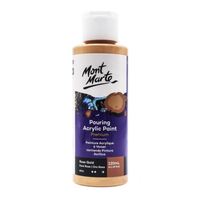 Mont Marte Premium Acrylic Pouring Paint 120ml Bottle - Rose Gold- main image