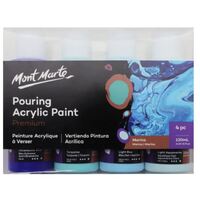Mont Marte Premium Pouring Acrylic Paint 120ml 4pc Set - Marina- main image