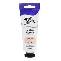 Mont Marte Premium Satin Acrylic Paint 75ml Tube - Yellow Pink- main image