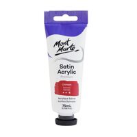 Mont Marte Premium Satin Acrylic Paint 75ml Tube - Crimson- main image