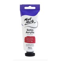 Mont Marte Premium Satin Acrylic Paint 75ml Tube - Rose Madder- main image