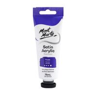 Mont Marte Premium Satin Acrylic Paint 75ml Tube - Purple- main image