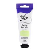 Mont Marte Premium Satin Acrylic Paint 75ml Tube - Yellow Green- main image