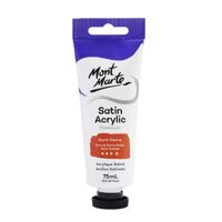 Mont Marte Premium Satin Acrylic Paint 75ml Tube - Burnt Sienna- main image