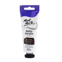 Mont Marte Premium Satin Acrylic Paint 75ml Tube - Burnt Umber- main image