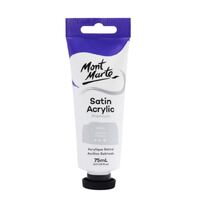 Mont Marte Premium Satin Acrylic Paint 75ml Tube - Silver- main image