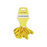 Elastic Hair Bands 5cm - Yellow 12 Pack- main image