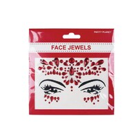 Stick On Red Face Jewels- main image