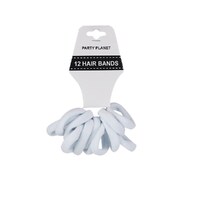 Elastic Hair Bands 5cm - White 12 Pack- main image