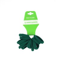 Elastic Hair Bands 5cm - Green 12 Pack- main image