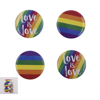 Rainbow Pride Pin Badge 4pk- main image