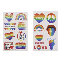 Rainbow Pride Tattoos 4pk- main image