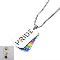 Rainbow Pride Stainless Dog Tag- main image