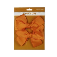Orange Hair Clip Bow - 2 Pack- main image