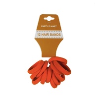 Elastic Hair Bands 5cm - Orange 12 Pack- main image