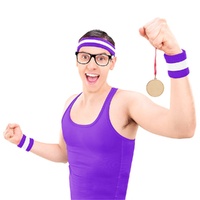 Headband & 2pk Wristband Set Purple- main image