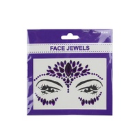 Stick On Purple Face Jewels- main image