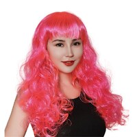 Wavy Pink Long Wig- main image