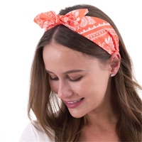Retro Printed Headband - Orange- main image