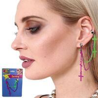 80s Retro Party Earrings- main image