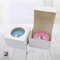 White Single Donut Box 4 Pack- main image