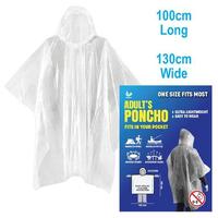 Disposable Adults Poncho - One Size Fits Most- main image