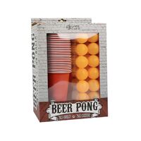 Beer Pong Drinking Game Set 24 Cups 24 Balls Adult Alcohol Party Pub BBQ Gift- main image