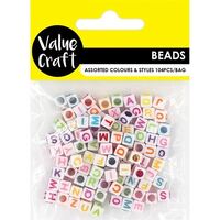 Alphabet Beads Cubes - Assorted 104 Pack- main image