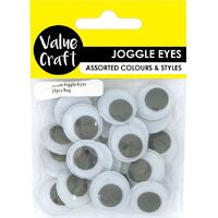 Craft Joggle Eyes Round Wiggly 20mm 30pk- main image