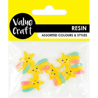Mini Rainbow Resin Embellishments 6 Pack- main image