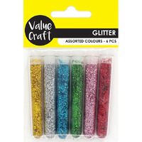 Glitter Tubes 6 Pack - Assorted Colours- main image
