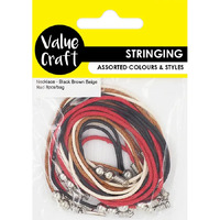 Necklace Cord with Clasp 45cm Black, Brown, Beige, Red - 8 Pack- main image