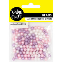 Assorted Colours Pearls Beads 6mm 20g- main image