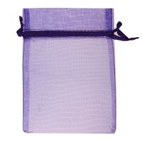 Organza Bag Purple 17cm x 12.5cm 5 Pack- main image
