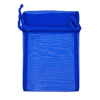Small Organza Bags 17cm x 12.5cm - Royal Blue 5 Pack- main image