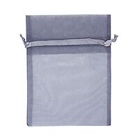 Organza Bag Silver 17cm x 12.5cm 5 Pack- main image