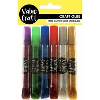 Glitter Glue Pens 6 colours x 10mls- main image
