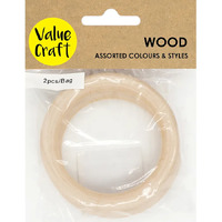 Craft Wood Hoops 8cm 2 Pack- main image