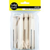 Craft Large Wooden Pegs 11cm Natural 8pk- main image
