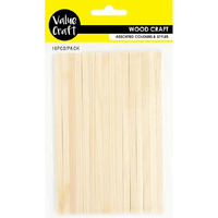 Wooden Square Sticks 150mm - Natural 16 Pack- main image